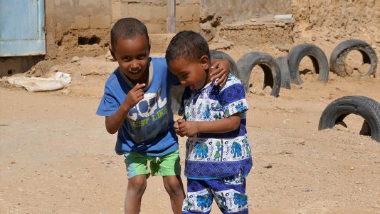 Kids Play Mischievously in Atar - Mauritania