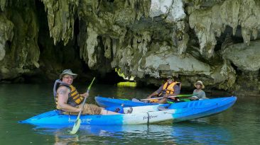 Team Hazard Kayaking at Sea Cave in Krabi - Thailand