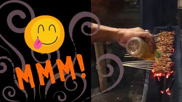 Grilling Chicken Satay in Jakarta Indonesia Mmm