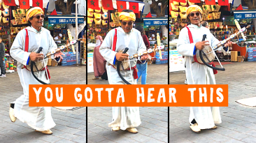 Traditional Moroccan Busker in Medina in Essaouira
