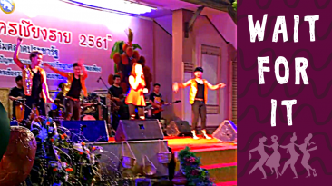 Thai Dancers in Audience in Chiang Rai