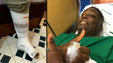 Tim with a Broken Leg - World Nomads vs Safety Wing