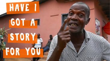 Storyteller at Mankessim Posuban near Cape Coast, Ghana