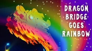 Dragon Bridge in Da Nang, Vietnam - Rainbow Version