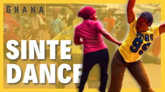 Two women dancing - bumping booty in the Sinte Dance